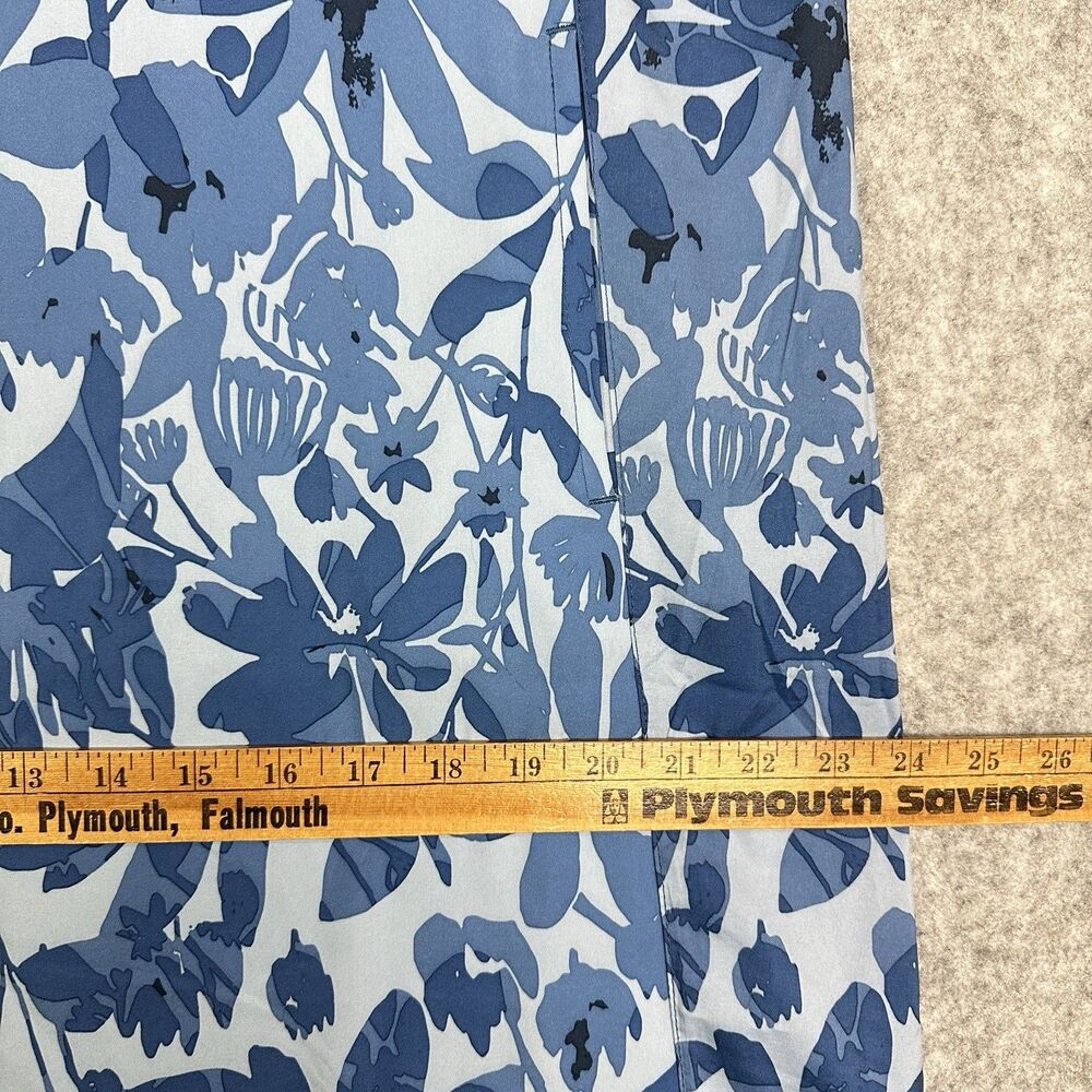 RipSkirt Hawaii Sun Dress Maxi Long Womens L Blue Floral Beach Resort Pockets - Picture 11 of 16